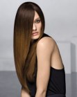 glattes langes Haar