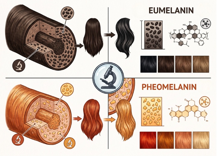 Eumelanin und Ph&auml;omelanin, die deine Haarfarbe bestimmen