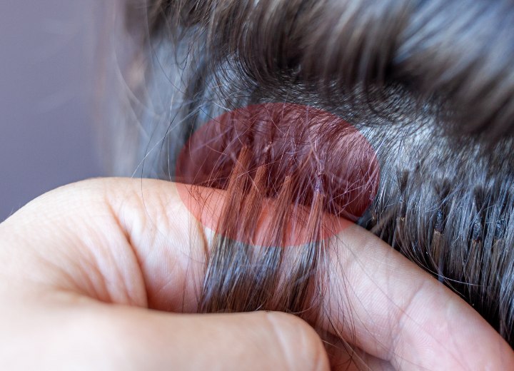 Echthaar Extensions mit Klebemethode