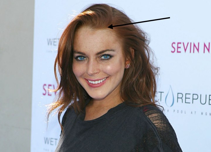 Haare mit Wirbel - Lindsay Lohan