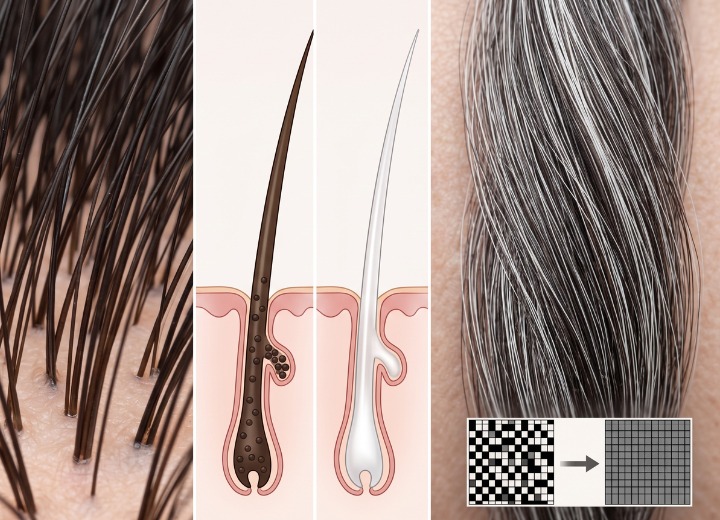 Die optische T&auml;uschung bei grauem Haar