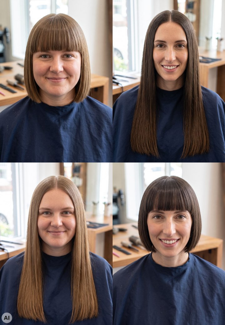 Vorteilhafte Frisuren f&uuml;r ein rundes und ein langes Gesicht kreieren